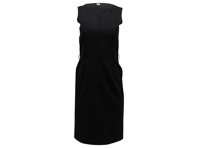Fendi Sleeveless Shift Dress in Black Wool  ref.862207