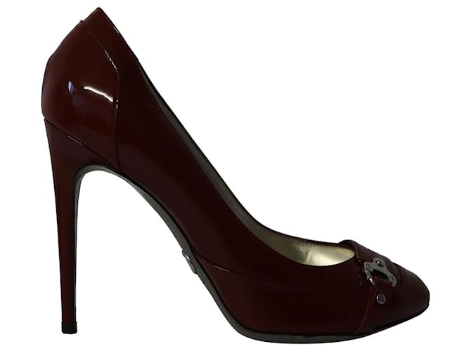 Sapatos de salto agulha Dolce & Gabbana em couro envernizado vermelho  ref.862221
