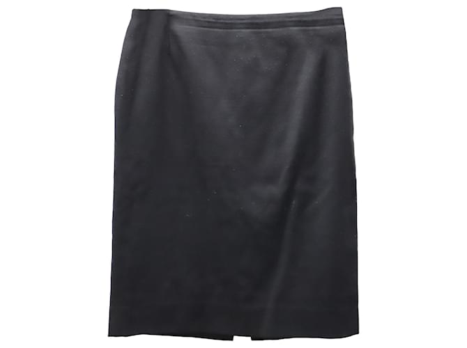 Alexander McQueen Pencil Skirt in Black Cashmere Wool  ref.862223