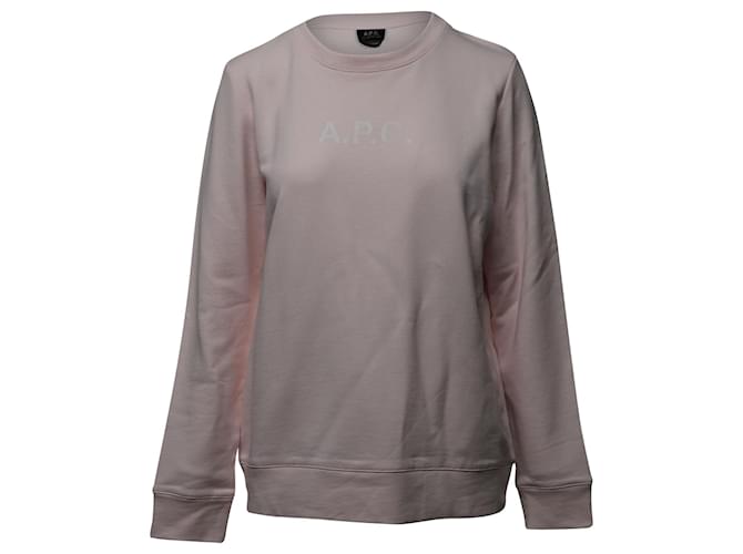 Apc a.P.C Logo Sweatshirt in Pale Pink Cotton  ref.862246