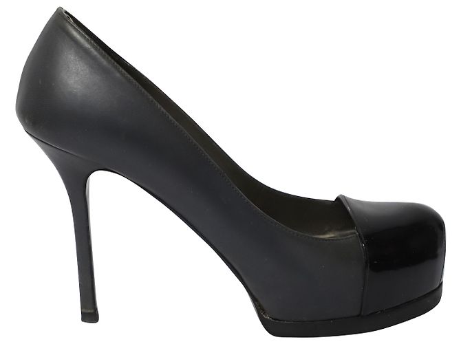 Décolleté Saint Laurent in pelle nera Nero