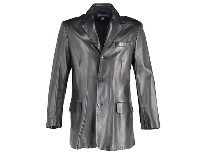 Ralph Lauren Purple Label Jacke aus schwarzem Leder  ref.862294