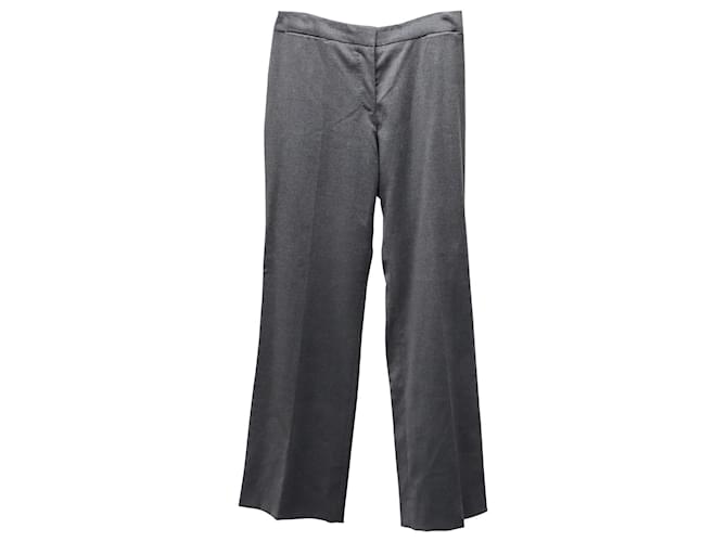 Pantalones Alexander Mcqueen de pernera ancha en lana gris  ref.862349