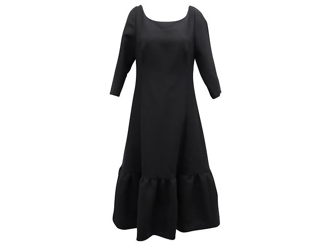Marc Jacobs Runway Kleid mit U-Boot-Ausschnitt aus schwarzer Wolle