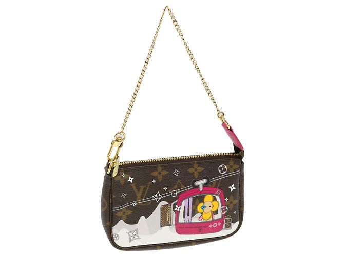 LOUIS VUITTON Monogram Vivienne Mini Pochette Accessoires M68490 auth 38946alla