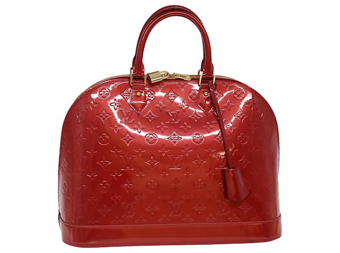 LOUIS VUITTON Handbag M93596 Alma GM Monogram Vernis Red Red Women