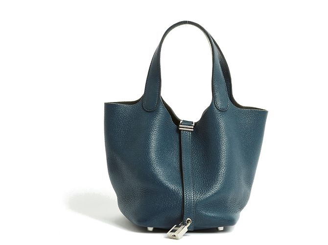 Hermès Picotina 18 bezerro azul prussiano 2008