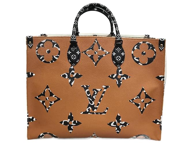 Onthego LOUIS VUITTON Handbags T. cloth Cream ref.862587 - Joli Closet