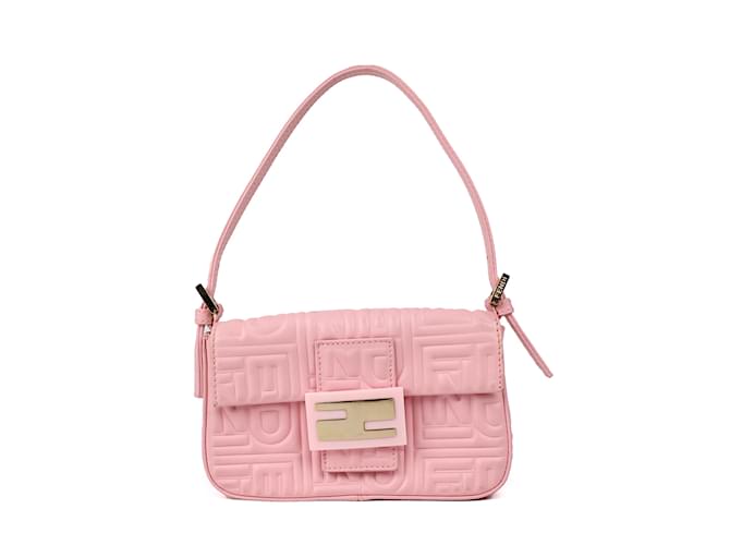 Baguette FENDI  Handbags T.  Leather Pink  ref.862597