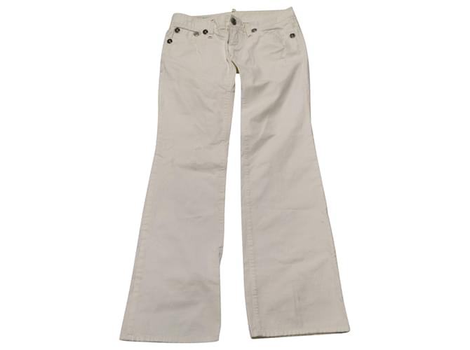 Dsquared2 Flared Jeans in White Denim  ref.862648