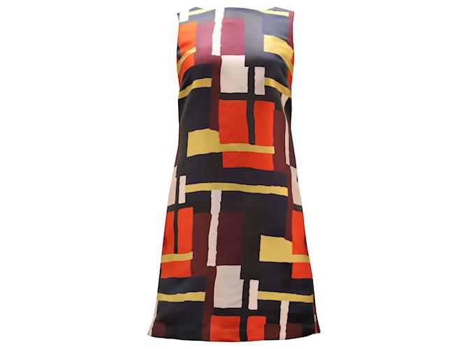 Alice + Olivia Color block jacquard dress Python print Polyester  ref.862663