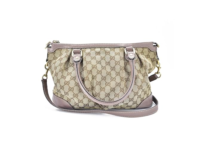 Borsa Gucci GG Canvas Sukey Borsa in tela 247902 in ottime condizioni Marrone  ref.862733