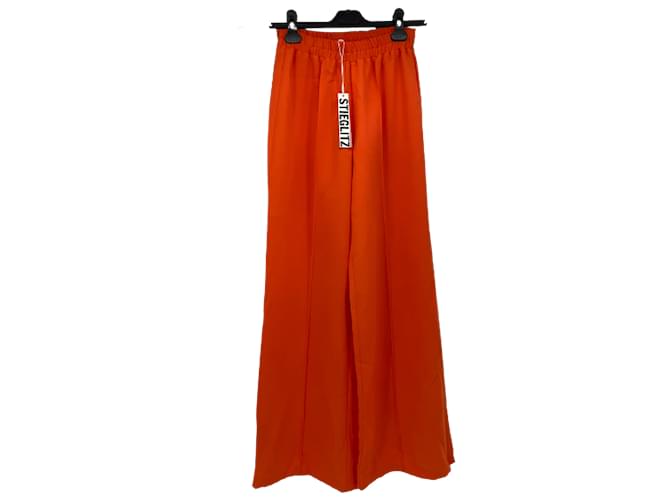 Autre Marque Pantalon STIEGLTZ T.fr 34 polyestyer Polyester Orange  ref.862769