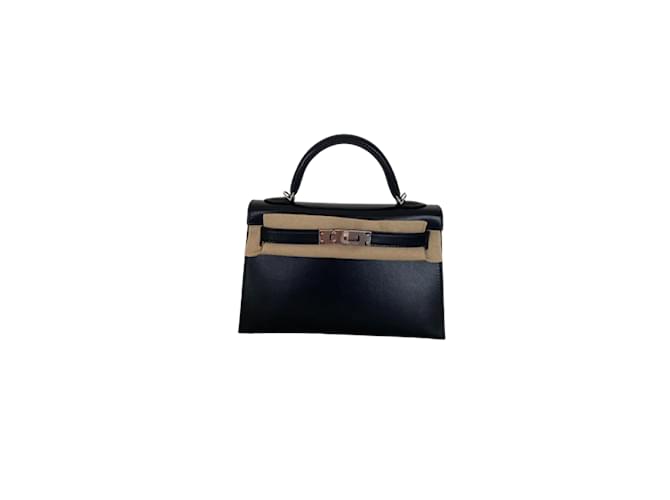 Kelly Hermès HERMES  Handbags T.  Leather Black  ref.862771