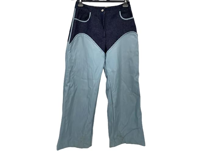 Autre Marque PARIS GEORGIA  Trousers T.International S Cotton Blue  ref.862779