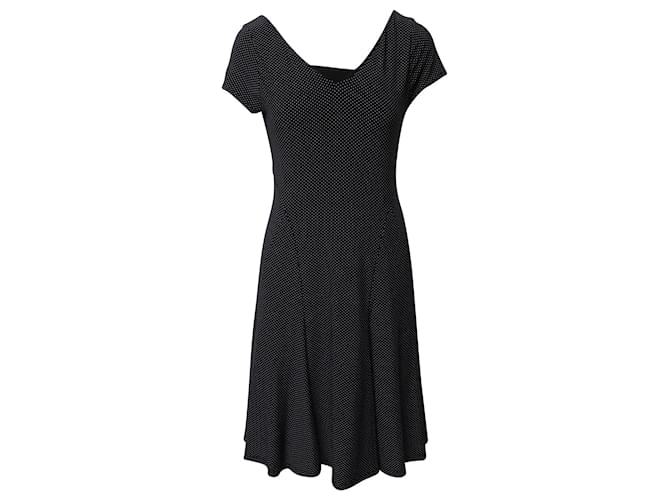 Lauren Ralph Lauren Polka-Dot Kleid aus schwarzem Polyester  ref.863360