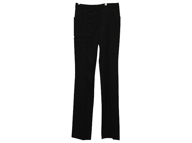 Stella Mc Cartney Pantalones rectos de lana negra de Stella McCartney Negro  ref.863385