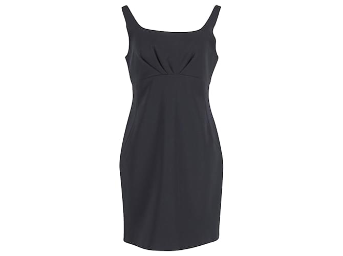 Moschino Mini-robe à encolure carrée en polyester noir  ref.863427