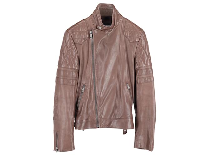 Ralph Lauren Biker Jacket in Brown Lambskin Leather   ref.863428