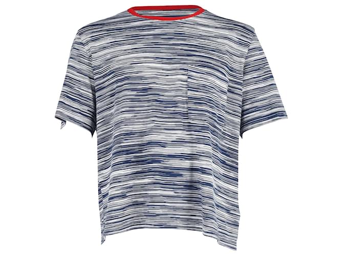 T-shirt col rond rayé Missoni en coton multicolore  ref.863483