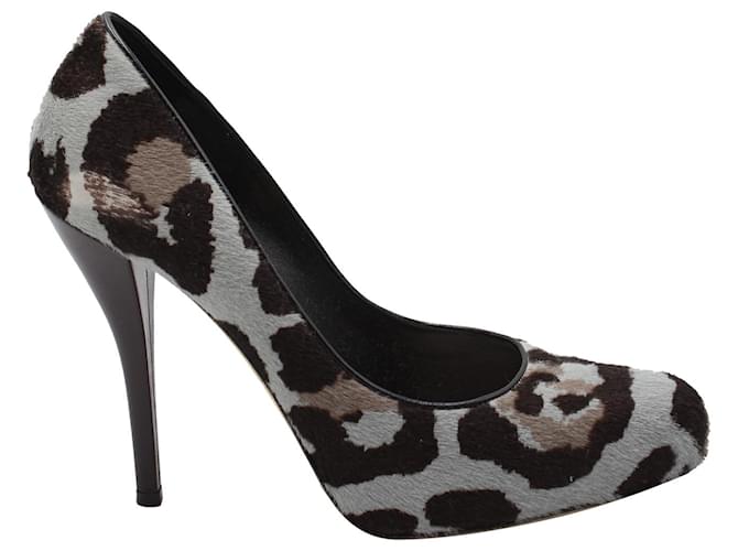 Christian Dior Stiletto Pumps in Animal Print Pony Hair Wool  ref.863487