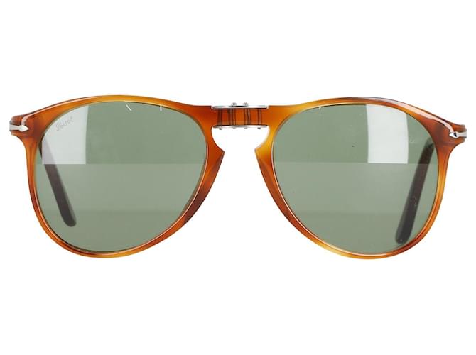Persol 714sm Steve McQueen Fold Sunglasses in Brown Acetate  Cellulose fibre  ref.863544