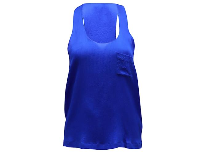 Alexander Wang Tank Top in Blue Silk  ref.863561