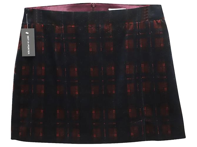 Bella Freud Tartan Checked Print Mini Skirt in Multicolor Cotton   ref.863562