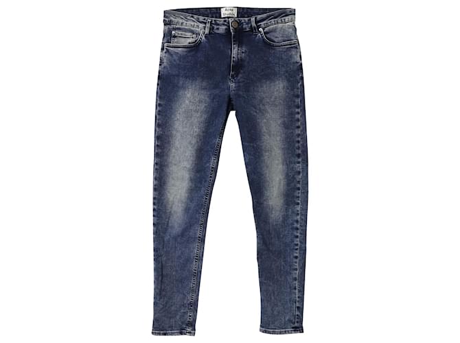 Acne Studios Skin 5 Skinny Jeans in Navy Blue Cotton Denim   ref.863577