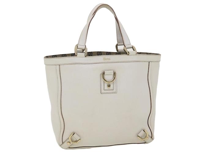 GUCCI Shoulder Bag Leather White 130739 auth 38678  ref.863744