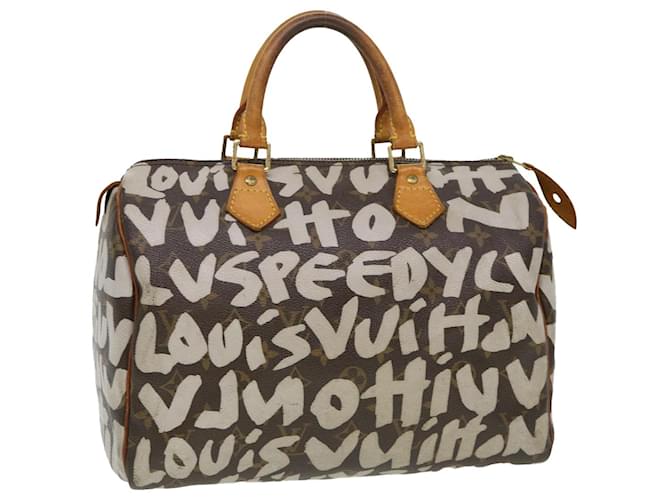 LOUIS VUITTON Monogram Graffiti Speedy 30 Hand Bag White M92195 LV Auth  bs4570 ref.863762 - Joli Closet