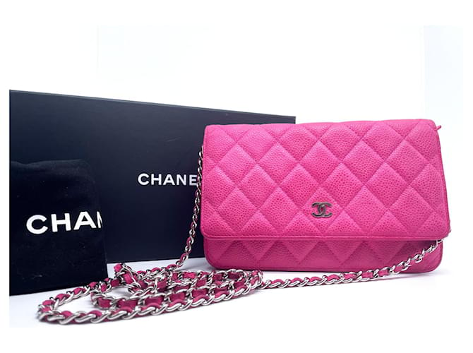 Chanel Pink Caviar Leather Wallet on Chain Bag ref.863799 - Joli Closet