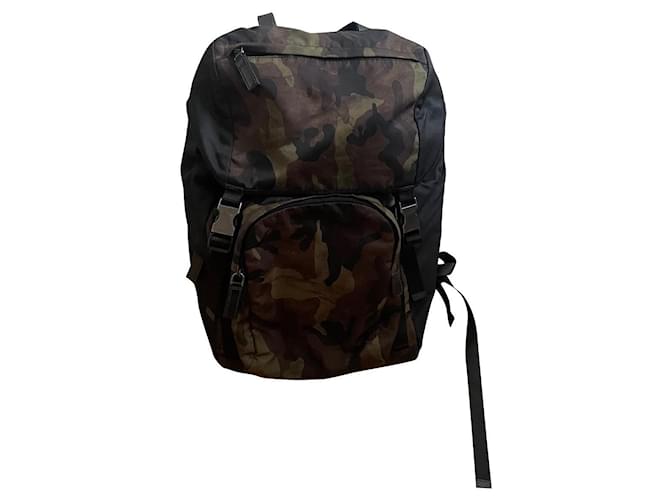 Prada backpack Black Synthetic  ref.863820