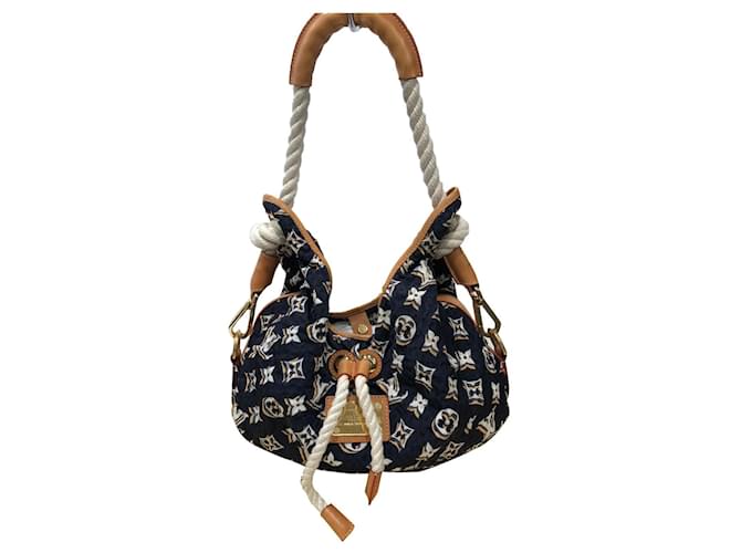 Bulles cloth handbag Louis Vuitton Blue in Cloth - 36342106