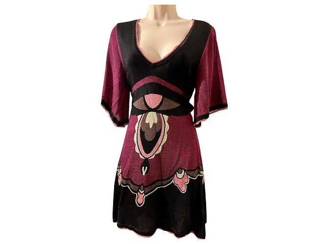 Temperley London Temperley atemberaubendes Strickkleid Schwarz Lila