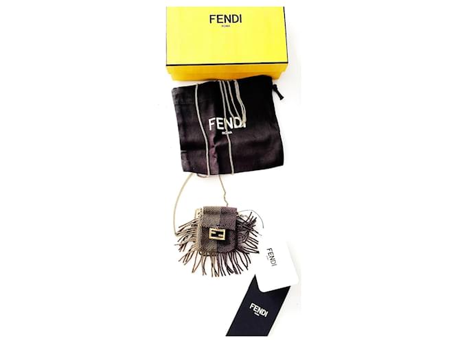 Fendi Purses, wallets, cases Khaki Pearl  ref.863871
