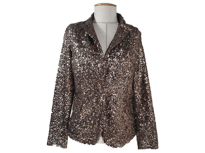 Marc Cain Sequin Blazer Golden