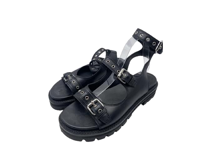 Alaïa ALAIA  Sandals T.EU 41 Leather Black  ref.863961