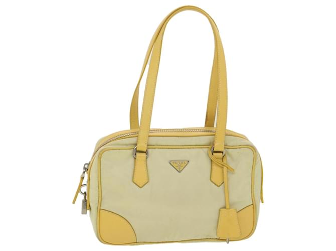 PRADA Shoulder Bag Nylon Yellow Auth bs4580  ref.864488