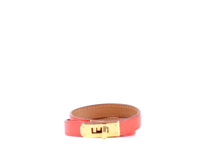 Kelly Hermès HERMES  Bracelets T.  Leather Red  ref.864563