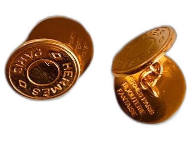 Hermès unhas de sela Dourado Banhado a ouro  ref.864689