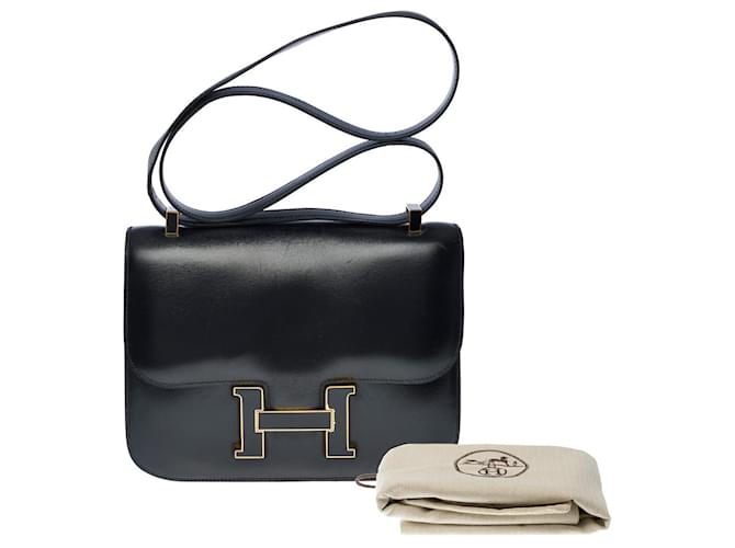 Hermès HERMES Constance Bag in Black Leather - 101146  ref.864714