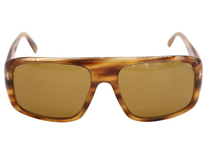 Tom Ford Duke Sonnenbrille aus braunem Acetat Zellulosefaser  ref.864748