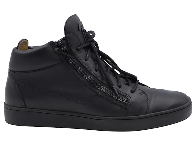 Giuseppe Zanotti Brek Sole Mid Sneakers in Black Leather  ref.864776