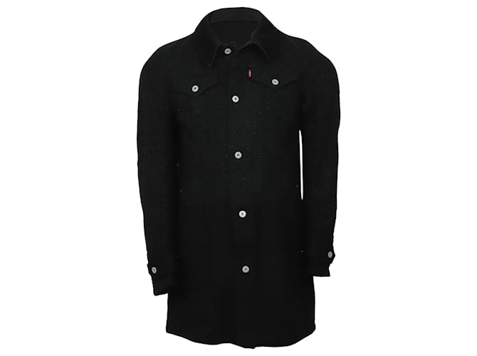Autre Marque Chaqueta estilo abrigo Boucle en algodón negro de Junya Watanabe Comme des Garçons x Levi's  ref.864778