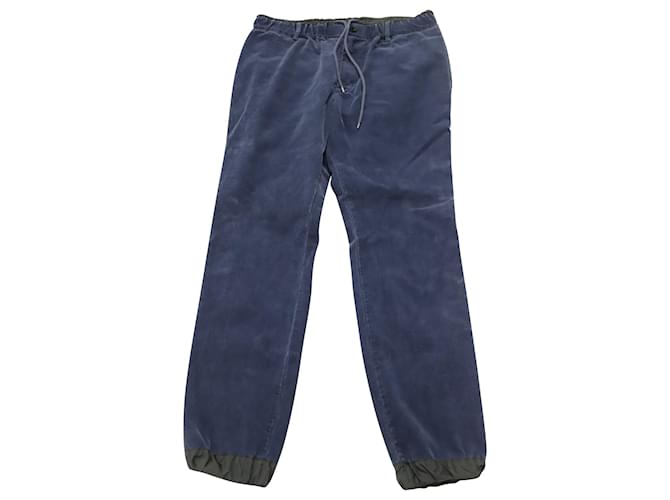 Sacai Corduroy Pants in Navy Blue Cotton  ref.864784
