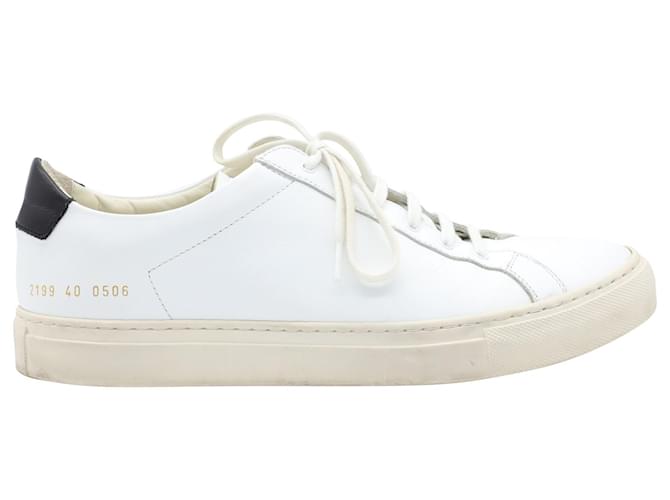 Autre Marque Common Projects Sneaker bassa retrò in pelle bianca Bianco  ref.864862