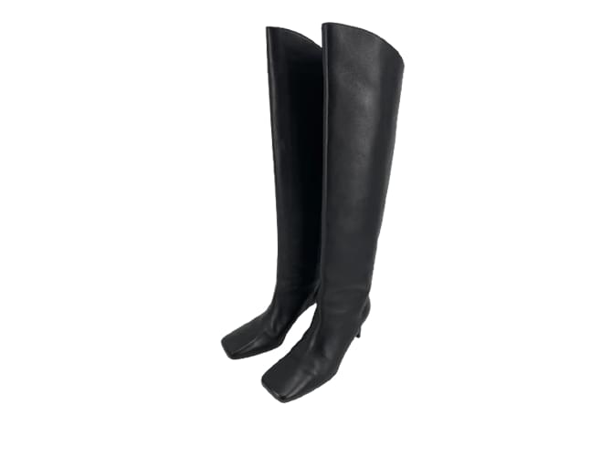 Autre Marque DEAR FRANCES  Boots T.EU 38 Leather Black  ref.864875