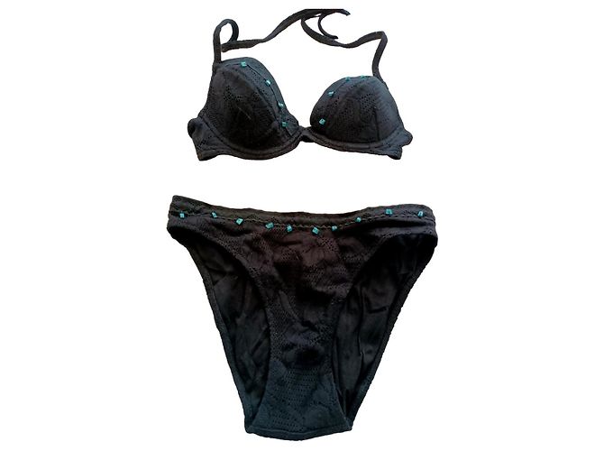 Autre Marque AUBADE Häkelbikini Schwarz