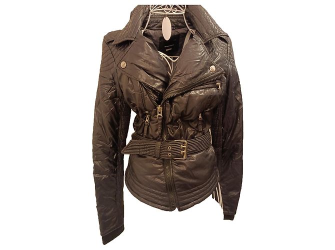 Miss Sixty Schwarze Steppjacke mit Gürtel